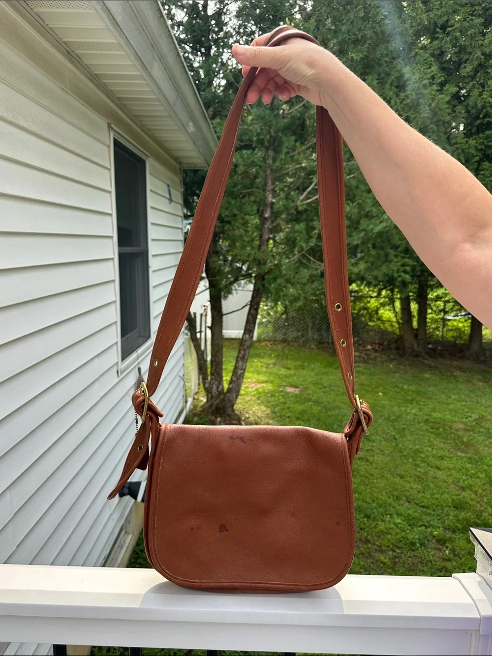 Vintage Coach Patricia's Legacy Black Leather Flap Crossbody Bag 9951